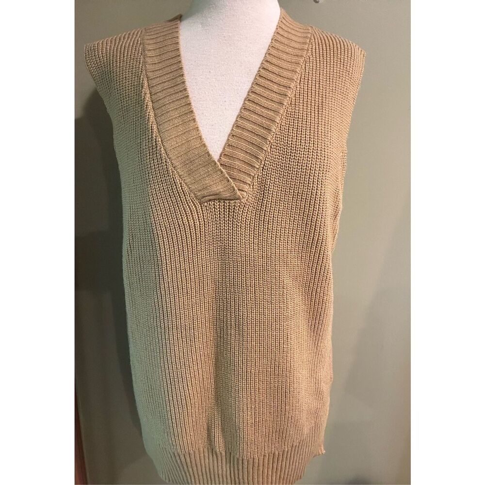 Amazon basics Camel Sweater Vest L oversized